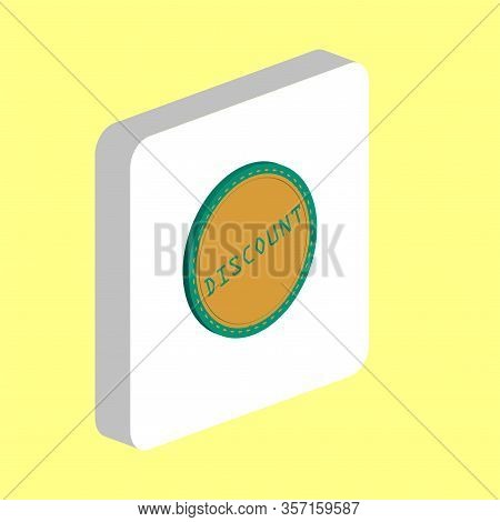 Discount Label Simple Vector Icon. Illustration Symbol Design Template For Web Mobile Ui Element. Pe