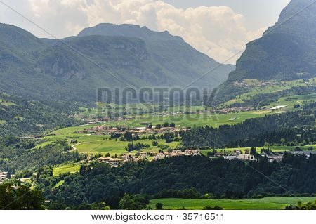 Vista panoramica da Stenico (trento)