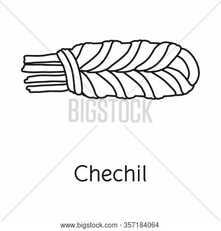 Vector Design Of Chechil And Cheese Logo. Graphic Of Chechil And Meal Stock Vector Illustration.