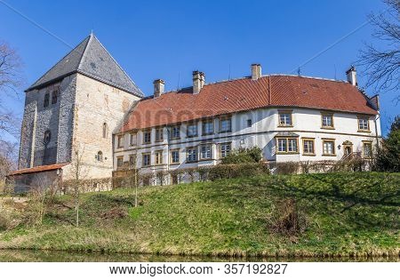 Historic Castle Schloss Rheda In Rheda-wiedenbruck, Germany