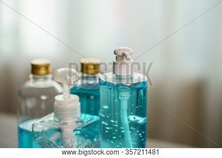 Sanitizer Gel And Isopropyl Alcohol For Corona Virus Or Covid-19 Protection.