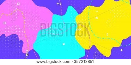 Multicolor Child Pattern. Vector Fluid Cover. Summer Abstract Ornament. Bright Geometric Composition