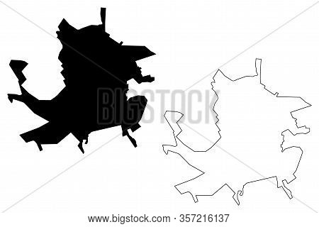 Balti City (republic Of Moldova) Map Vector Illustration, Scribble Sketch City Of Balti Map