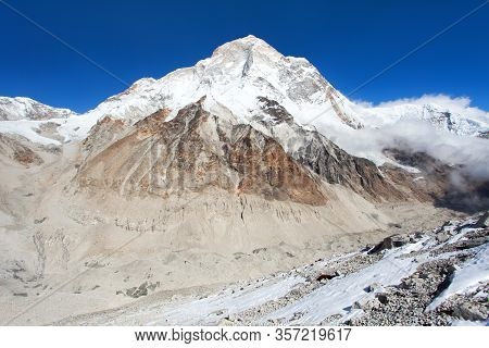 Mount Makalu, Barun Valley, Nepal Himalayas Mountains, Snow Covered Mount