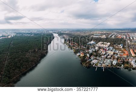 Aerial Shot Of River Muggelspree In Berlin