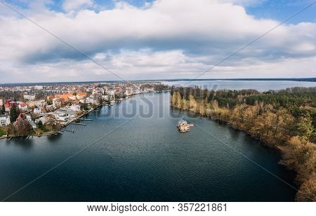Aerial Shot Of River Muggelspree In Berlin
