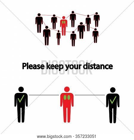 The Patient With The Virus Is Among People . Sick In The Crowd.