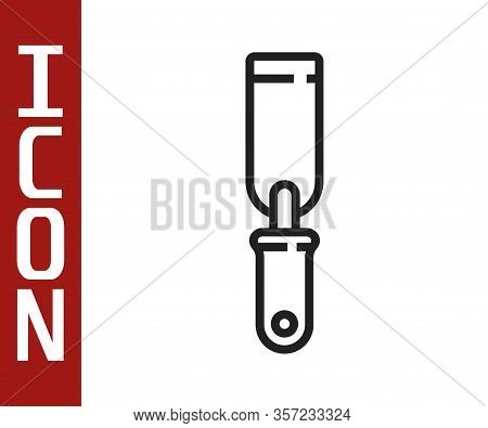 Black Line Rasp Metal File Icon Isolated On White Background. Rasp For Working With Wood And Metal. 