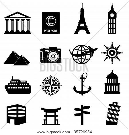 การเดินทางและท่องเที่ยวไอคอน