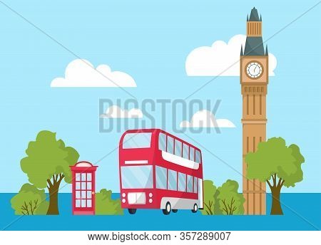 Hand Drawn Doodle United Kingdom. Set Vector Illustration Uk Icons. Welcome To London Elements. Brit