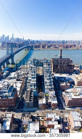 Brooklyn, New York - Feb 17, 2020: 325 Kent Kent Apartment Building In Williamsburg, New York.
