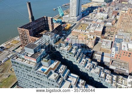 Brooklyn, New York - Feb 17, 2020: 325 Kent Kent Apartment Building In Williamsburg, New York.