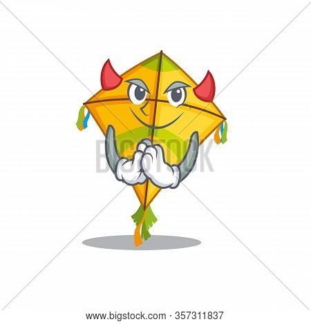 A Picture Of Kite In Devil Cartoon Design