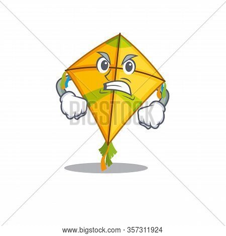Kite Cartoon Character Design With Angry Face