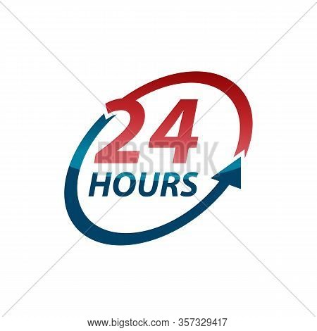 The 24 Hours Icon Design Image