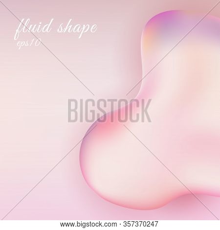 Abstract Trendy Pink Fluid Gradient Shape Background. Vector Illustration