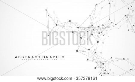 Big Data Visualization. Wave Flow Background. Graphic Abstract Background Communication. Perspective