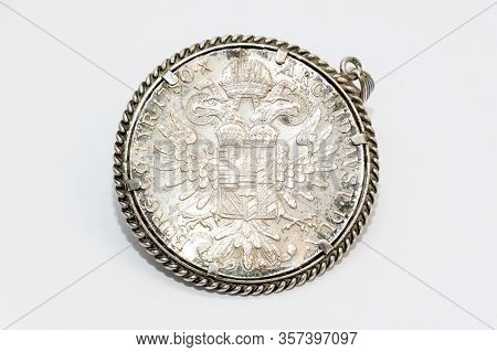 Austria-habsburg Maria Theresien Taler Old Silver Coin From Austria Back