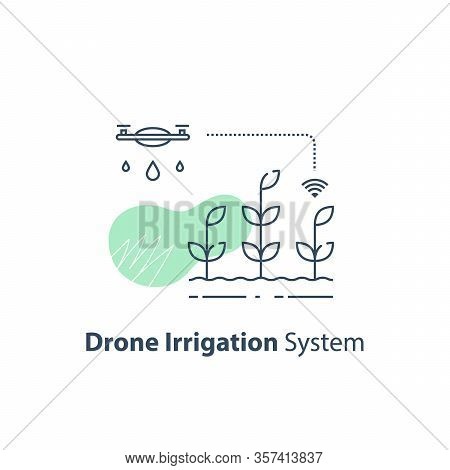 Drone Irrigation Management, Crop Monitoring, Smart Automation System, Modern Agriculture Technology
