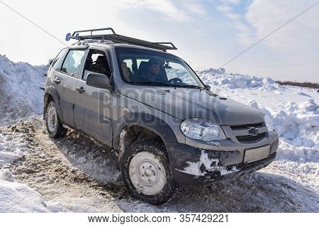 Russia, Novosibirsk-march 23, 2020. Russian Offroad Suv 