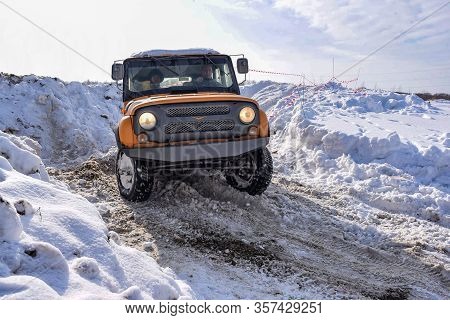 Russia, Novosibirsk-march 23, 2020. Russian Offroad Suv 