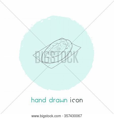 Turkish Pide Icon Line Element. Illustration Of Turkish Pide Icon Line Isolated On Clean Background 