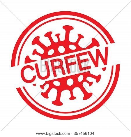Pictogram Image Curfew Illustration. Coronavirus. Stay Home