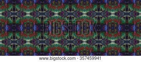 Chevron Geometric Swimwear Pattern. Snake Skin Random Texture. Red, Blue And Black Watercolor Ethnic