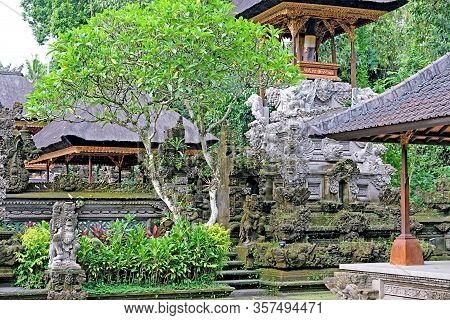 Central Gate Of Gunung Lebah Temple Which Is One Of Ubud’s Central Landmarks. The Temple’s Name Loos