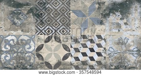 Colorful Vintage Old Ceramic Tiles Wall Decoration.turkish Ceramic Tiles Wall Background