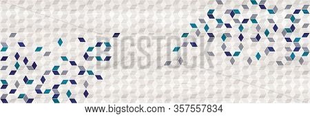Wooden Seamless Cube Pattern Wall Decor, Geometric Pattern Wall And Floor Decor, Wood Wall Art