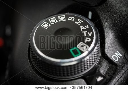 Digital Camera Photography Dslr. Professional Equipment. Manual Mode