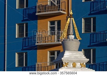 Moron, Mongolia, March 5, 2020 : Danzandarjaa Monastery Is A Small Monastery Built In 1990 After Dem