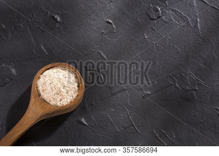 Plantago Afra - Organic Psyllium Husk. Text Space