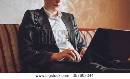 Work From Home Online, Freelance, Remote Job During The Coronavirus Crisis. Company Employee, Develo
