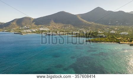 Aerial View Of Spinalonga Island, Crete, Greece