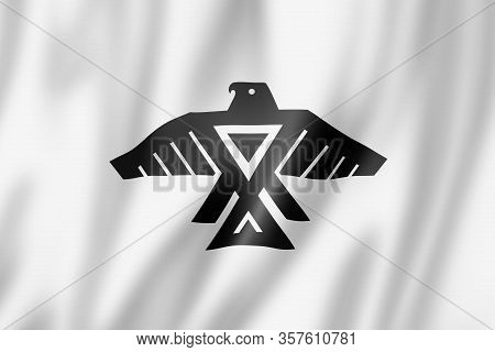Anishinaabe People Ethnic Flag, Canada. 3d Illustration
