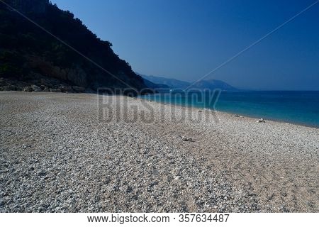 View Of The Cala Sisine Beach In Baunei