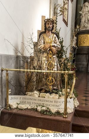 Czestochowa, Poland, March 19, 2020: Interior Of The Jasna Gora Basilica (also The Basilica Of The F