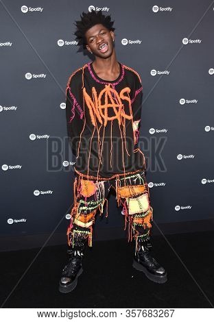 LOS ANGELES - JAN 23:  Lil Nas X arrives for the Spotify Best New Artist 2020 Party on January 23, 2020 in Los Angeles, CA                