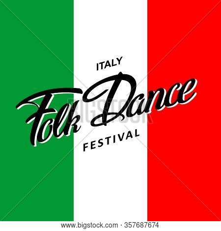 Italy Folk Dance Festival Logotype Icon Concept. Ballet Studio Logo Design Template. Classic Or Folk