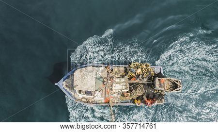 Callao, Lima, Peru - 2020: fisherman in coasts of Callao 2020 in Lima, Peru