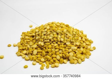 Yellow Gram Pulse Isolated On White Background