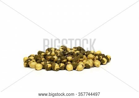 Roasted Black Gram Isolated On White Background
