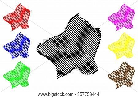 Ilinden Municipality (republic Of North Macedonia, Skopje Statistical Region) Map Vector Illustratio