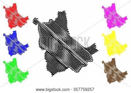 Kavadarci Municipality (republic Of North Macedonia, Vardar Statistical Region) Map Vector Illustrat