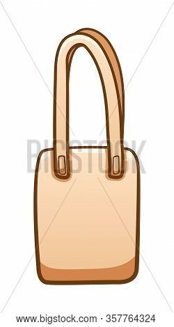 Beige Textile Ecobag Isolated Illustration On White Background