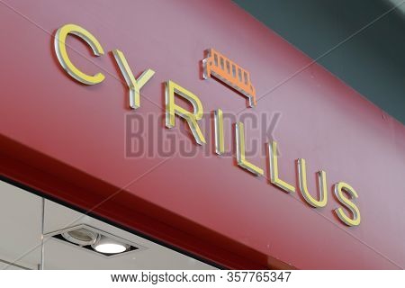 Bordeaux , Aquitaine / France - 10 17 2019 : Cyrillus Sign Store Men Clothing Shop Logo