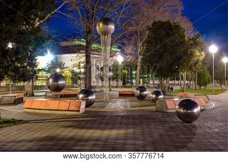 Anapa, Russia - March 3, 2020: Anapa Pearl Fountain, Installed On The Central Promenade Of Anapa, Vi