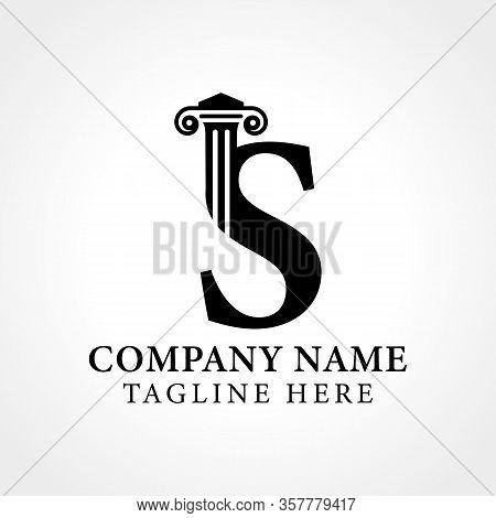 Attorney & Law Initial Letter S Logo With Creative Modern Typography Vector Template. Abstract Lette